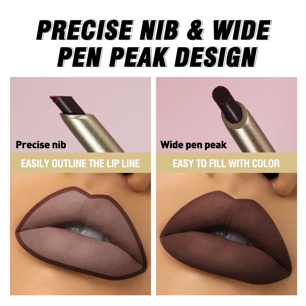 6Pcs/Set Waterproof Matte Lipstick Lip Liner Pencil Pen Nude Color Long-Lasting Smooth Lip Liner Ideal Gift for Mother'S Day Makeup Lipliner