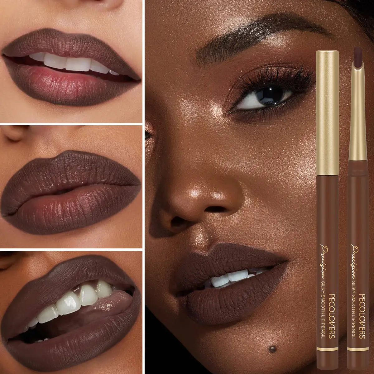 6Pcs/Set Waterproof Matte Lipstick Lip Liner Pencil Pen Nude Color Long-Lasting Smooth Lip Liner Ideal Gift for Mother'S Day Makeup Lipliner