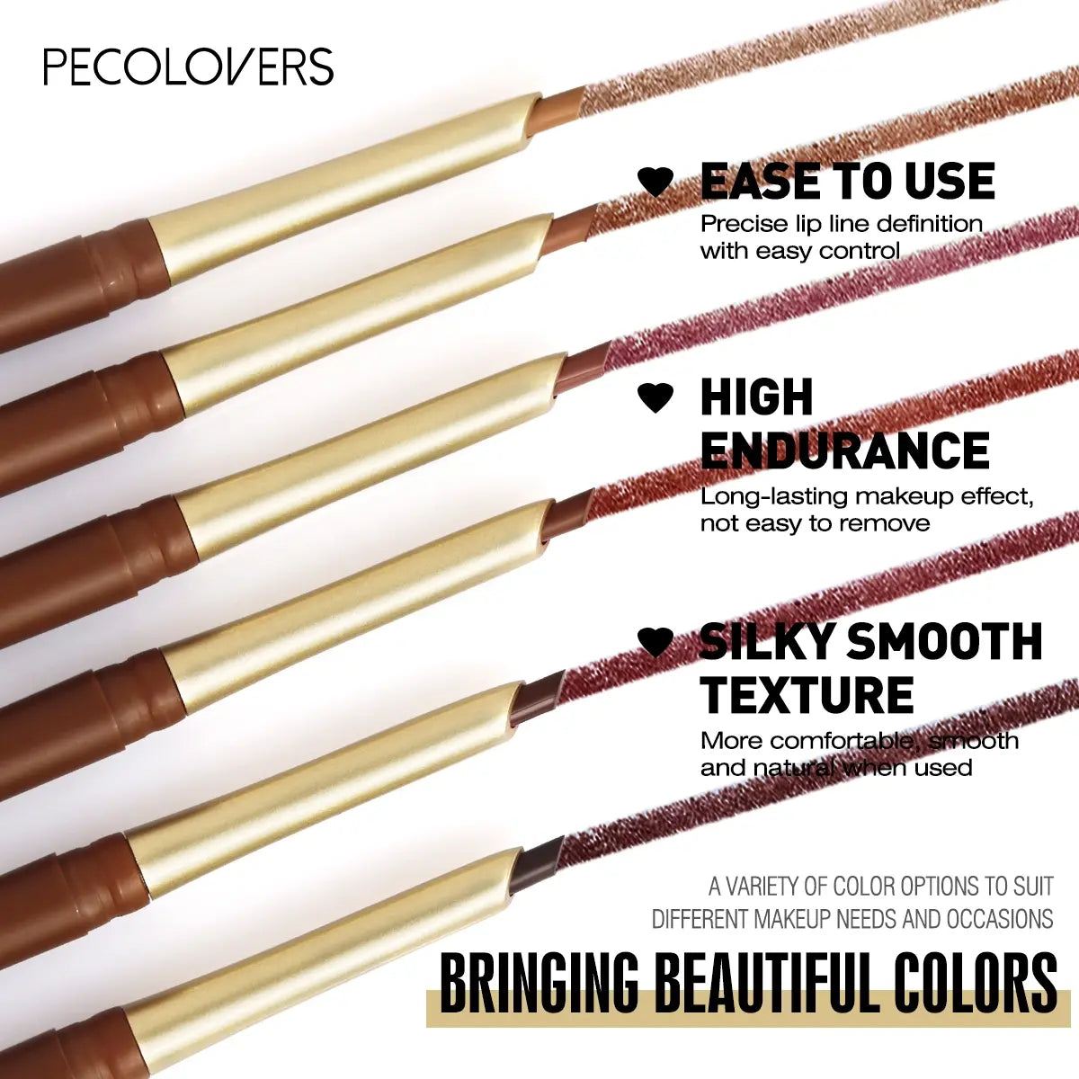 6Pcs/Set Waterproof Matte Lipstick Lip Liner Pencil Pen Nude Color Long-Lasting Smooth Lip Liner Ideal Gift for Mother'S Day Makeup Lipliner