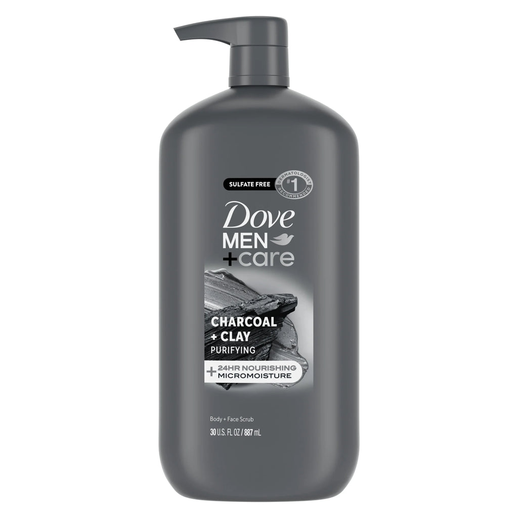 Elements Liquid Body Wash and Face Wash Charcoal + Clay Nourishing Cleanser, 30 Oz