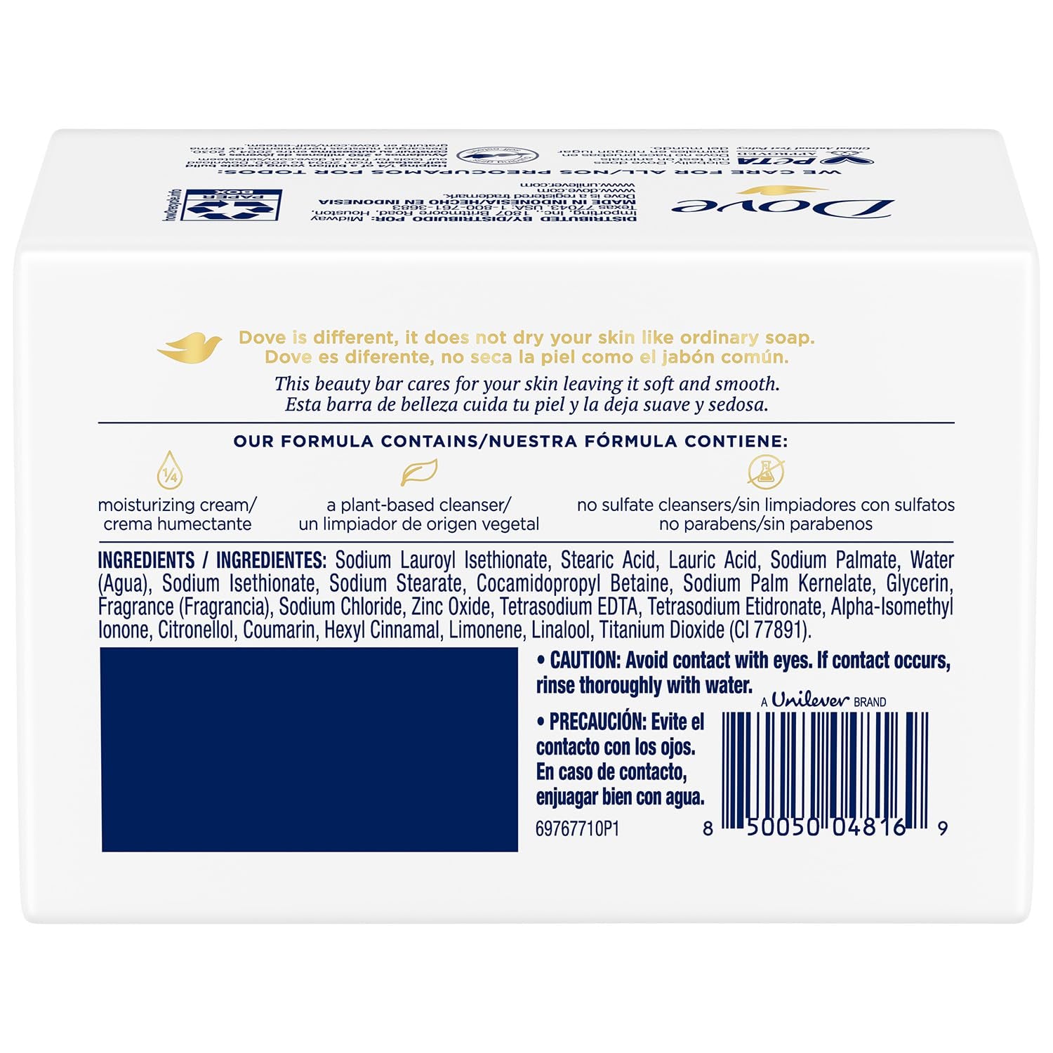 Soap, Original Beauty Bar Pack (4 Soap Bars) – 3-In-1 Moisturizing Face, Body & Hand Soap, 3.17 Oz Ea