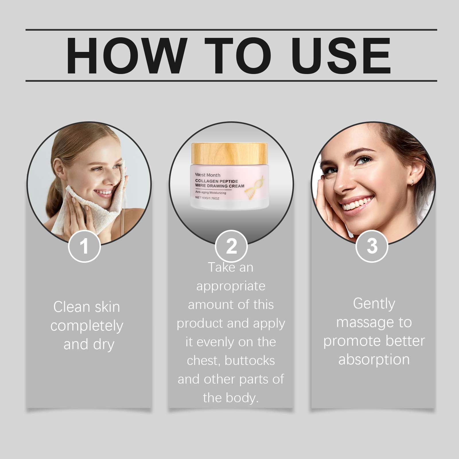 West&Month Collagen Polypeptide Skin Care Cream, Facial Hydrating Skin Care and Moisturizing Skin Moisturize