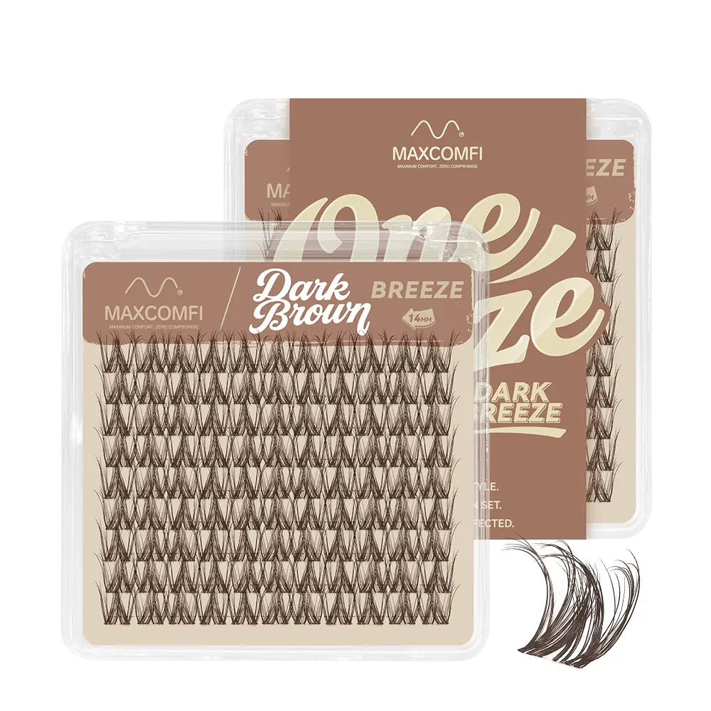 Maxcomfi Spider Cluster Lashes - DD Curl, Smudge-Proof Waterproof, Super Soft Thin Band, Beginner-Friendly DIY Design for Natural Daily Glowup & Voluminous Look Makeup Cosmetic Summervibes