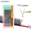 YY Shape Eyelashes Extension Soft Premium False Eyelashes Individual Makeup Black Crisscross Beauty