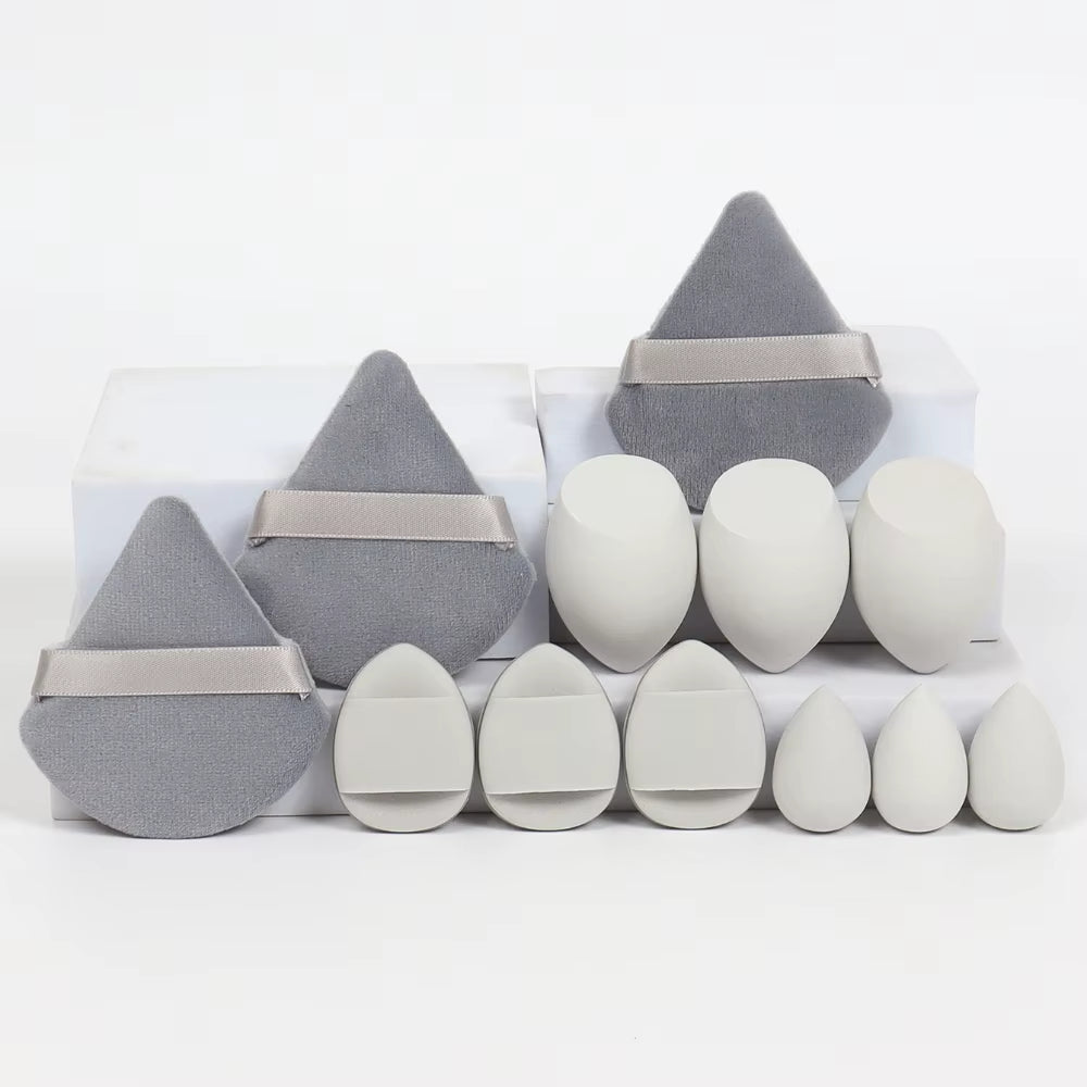 12Pcs Makeup Sponge Blender Beauty Egg Soft Cosmetic Puff Foundation Sponges Powder Puff Women Make up Accessories Beauty Tools