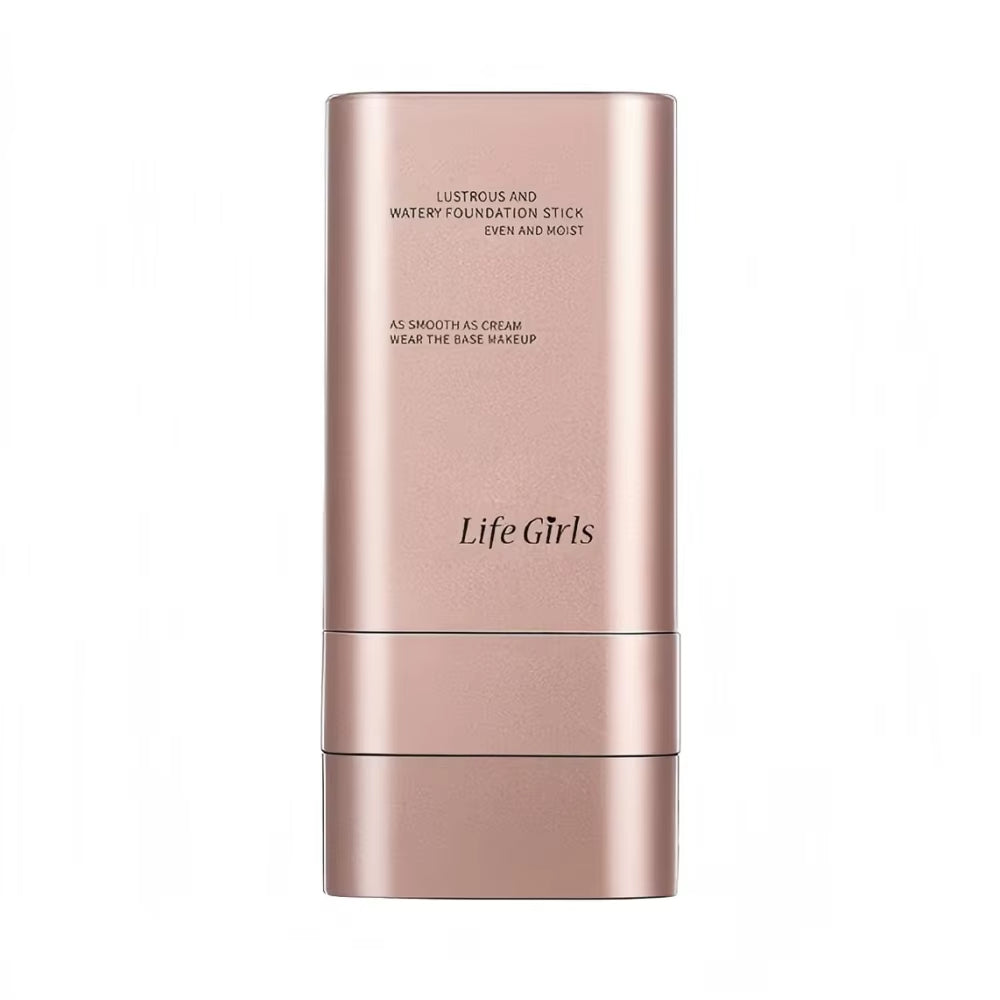 Watery Double-Headed Foundation Stick with Brush, Natural Long-Lasting Flawless Makeup for Facial Concealer Cosmetics