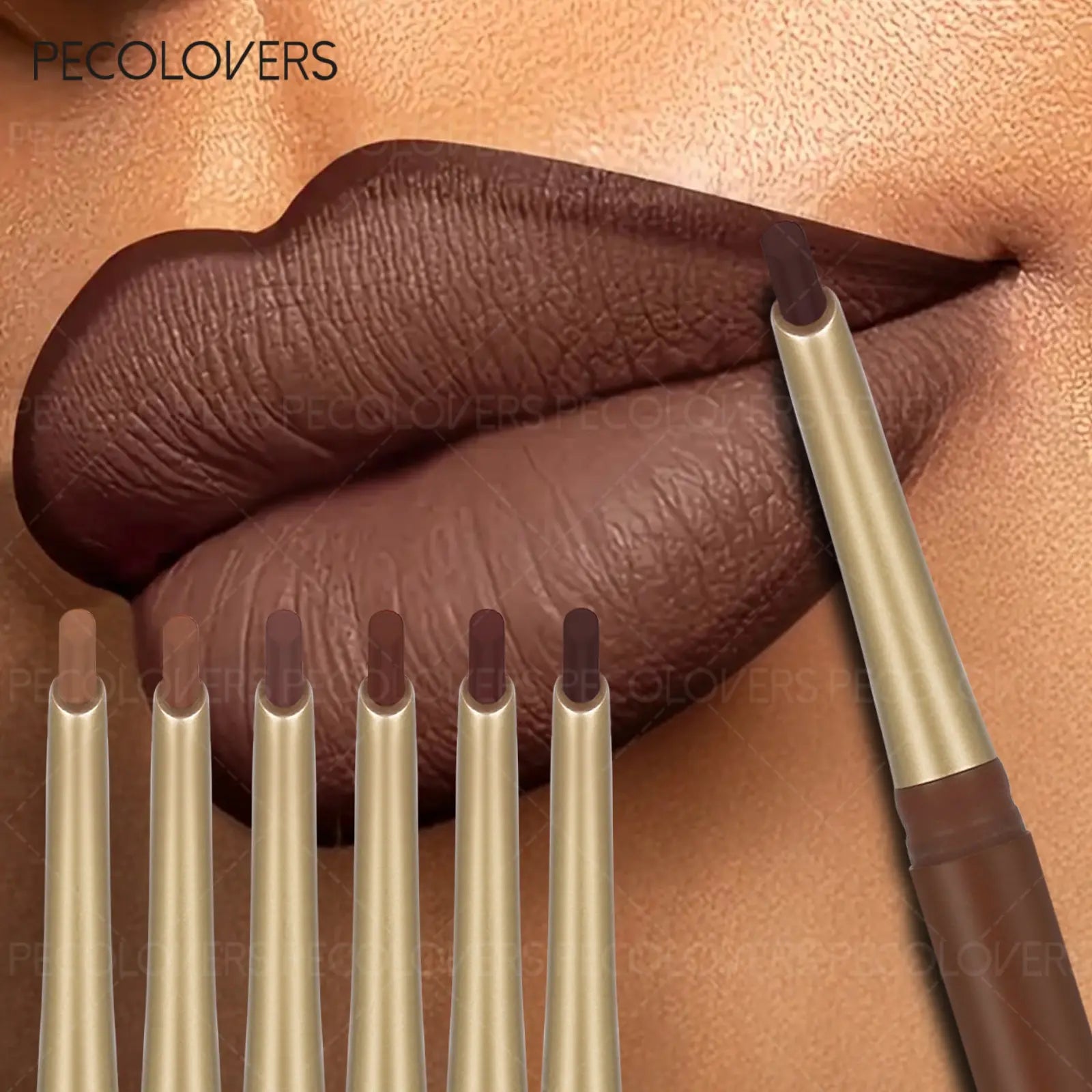 6Pcs/Set Waterproof Matte Lipstick Lip Liner Pencil Pen Nude Color Long-Lasting Smooth Lip Liner Ideal Gift for Mother'S Day Makeup Lipliner