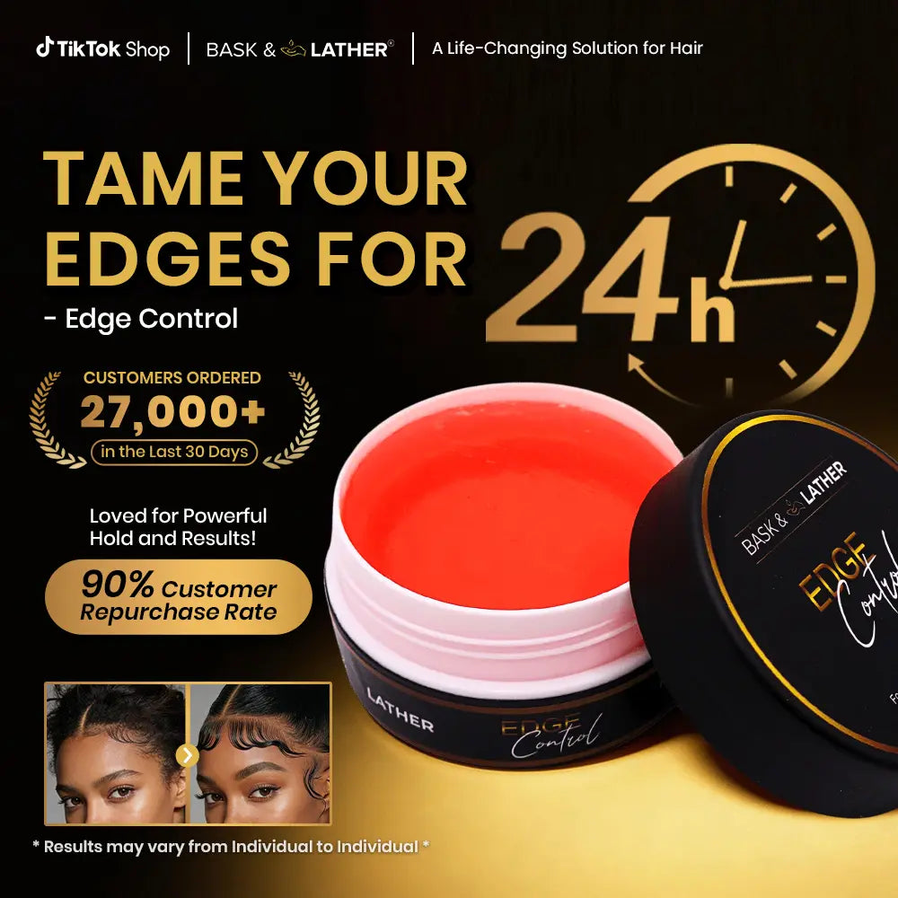 STRONG HOLD- THICK EDGES- EDGE CONTROL BASK and LATHER Gel Haircare Strong Edge