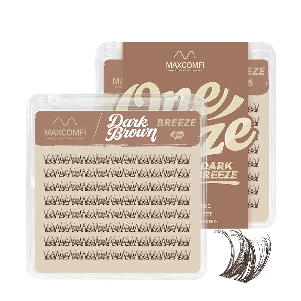 Maxcomfi Spider Cluster Lashes - DD Curl, Smudge-Proof Waterproof, Super Soft Thin Band, Beginner-Friendly DIY Design for Natural Daily Glowup & Voluminous Look Makeup Cosmetic Summervibes