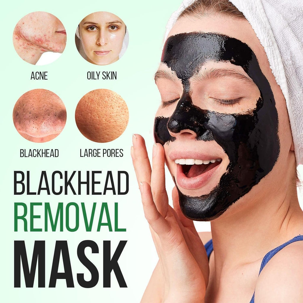 Blackhead Remover - Charcoal Peel off Facial Mask, Nose Blackhead Remover Mask, Pore Remover, Deep Cleansing Blackhead Pores Acne for All Skin Types (Brown)