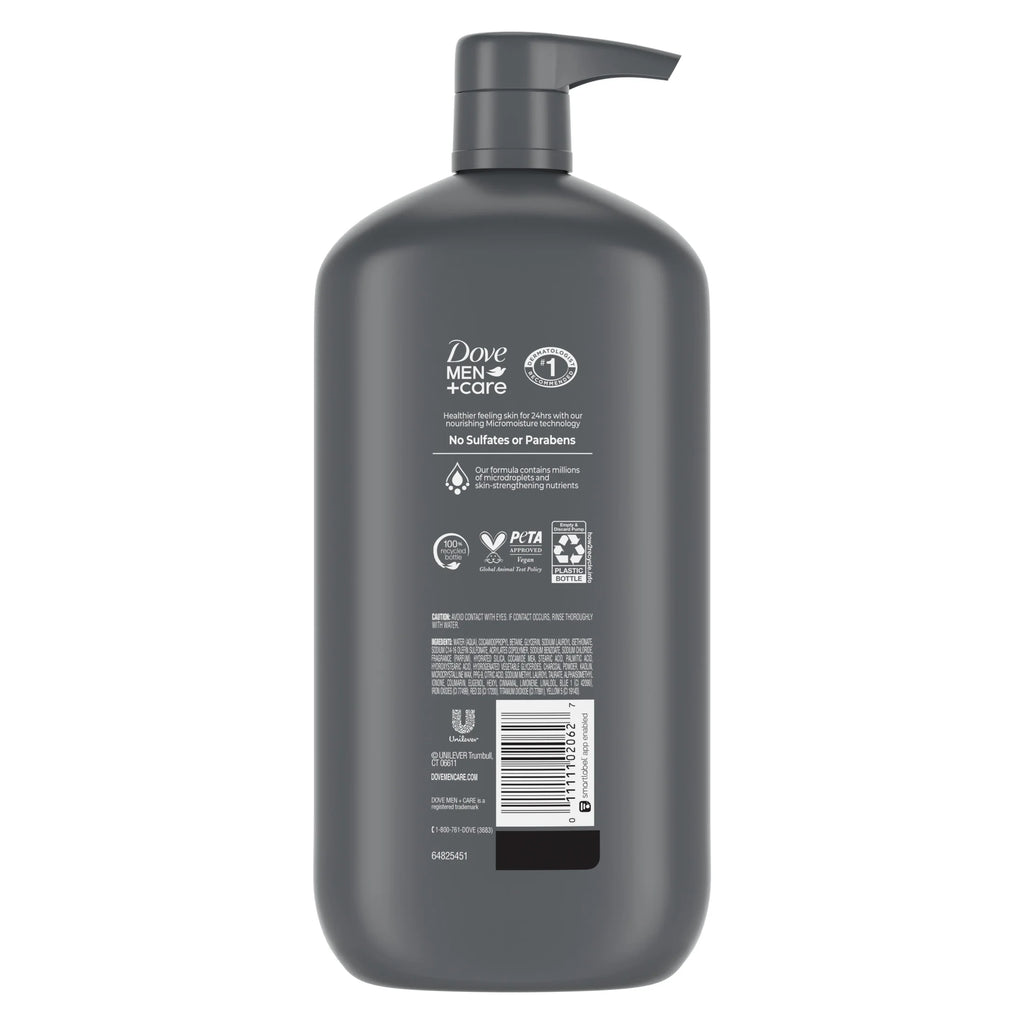Elements Liquid Body Wash and Face Wash Charcoal + Clay Nourishing Cleanser, 30 Oz