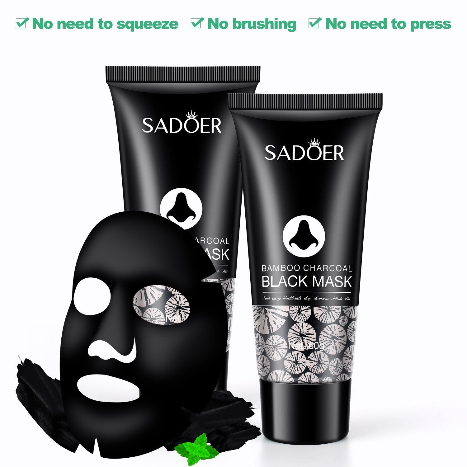 Acne Peel-Off Mask - Charcoal Facial Cleanser for Blackhead Removal & Clear Skin