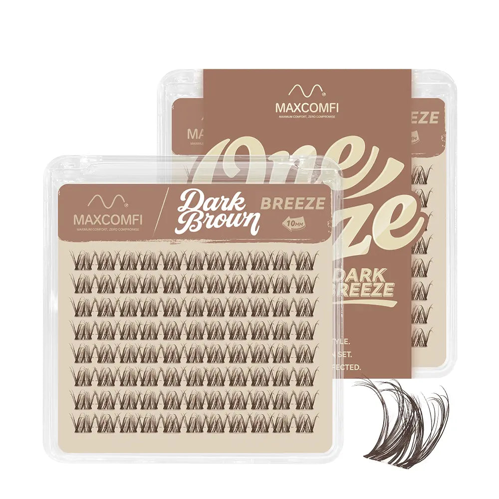 Maxcomfi Spider Cluster Lashes - DD Curl, Smudge-Proof Waterproof, Super Soft Thin Band, Beginner-Friendly DIY Design for Natural Daily Glowup & Voluminous Look Makeup Cosmetic Summervibes