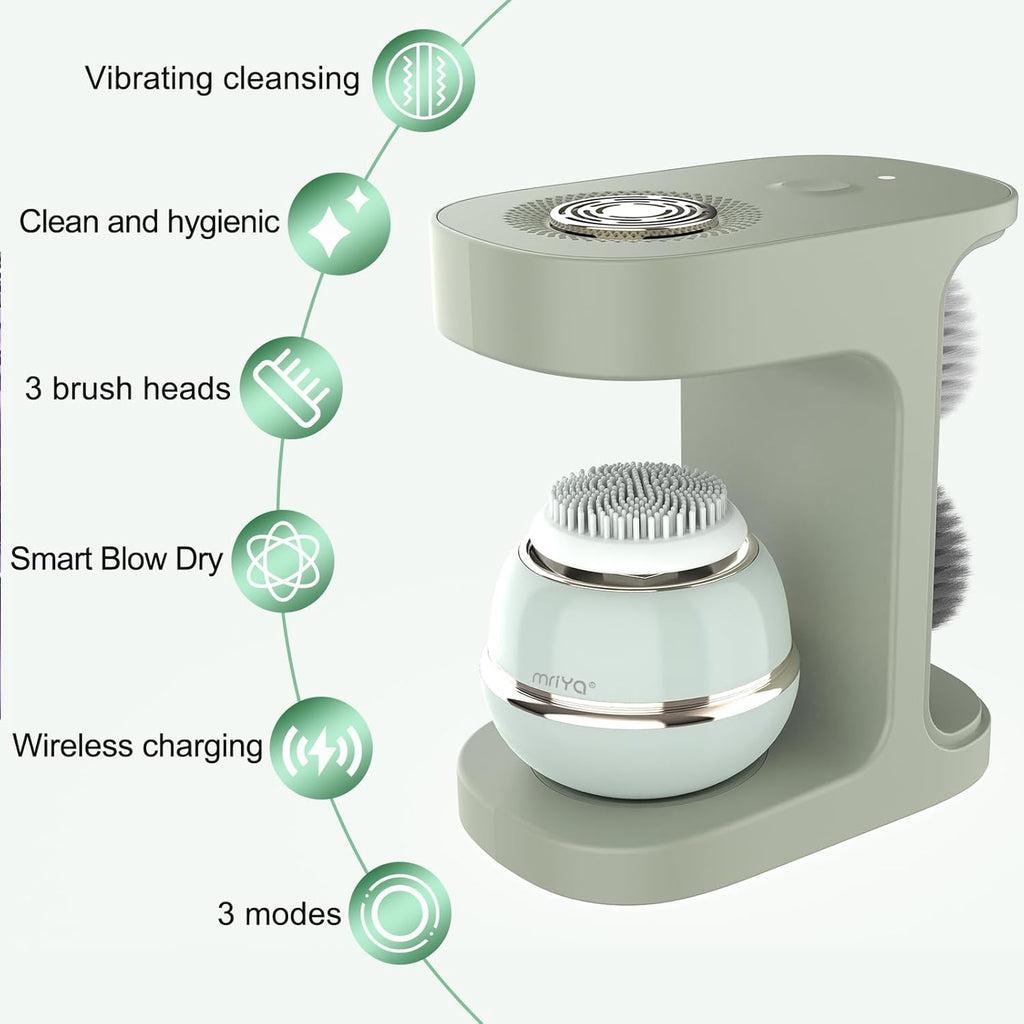 Facial Cleansing Brush Silicone Face Scrubber, Exfoliating Brush, Facial Massage Brush - for Gentle Exfoliation, Massage, Blackhead Removal and Makeup Removal
