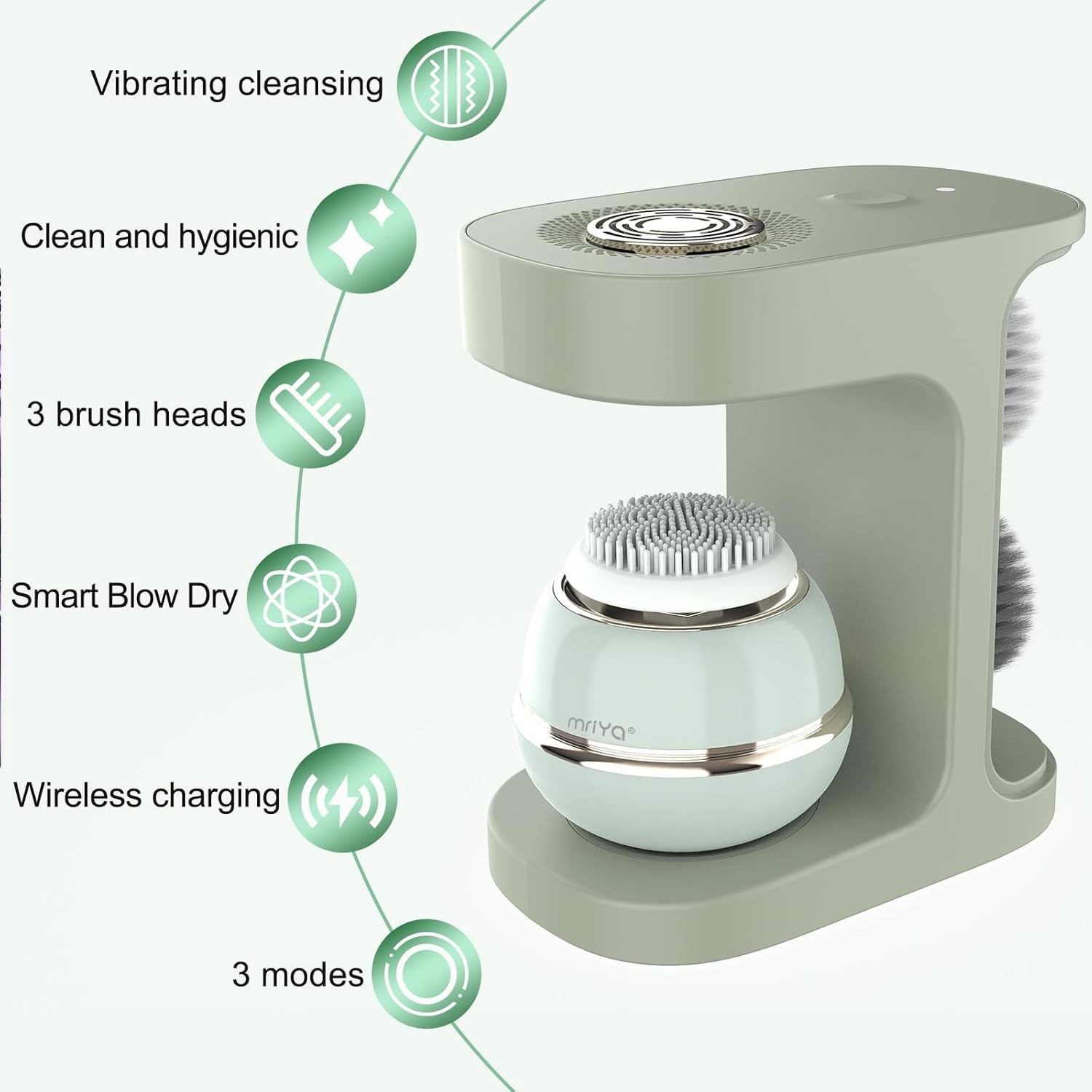 Facial Cleansing Brush Silicone Face Scrubber, Exfoliating Brush, Facial Massage Brush - for Gentle Exfoliation, Massage, Blackhead Removal and Makeup Removal